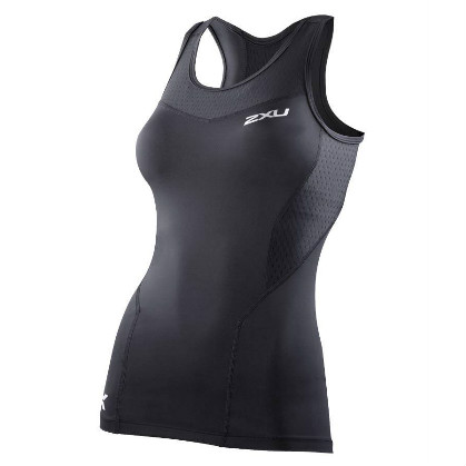 2XU Kompressions Top ärmellos Schwarz Damen 2XUWA2268BLK